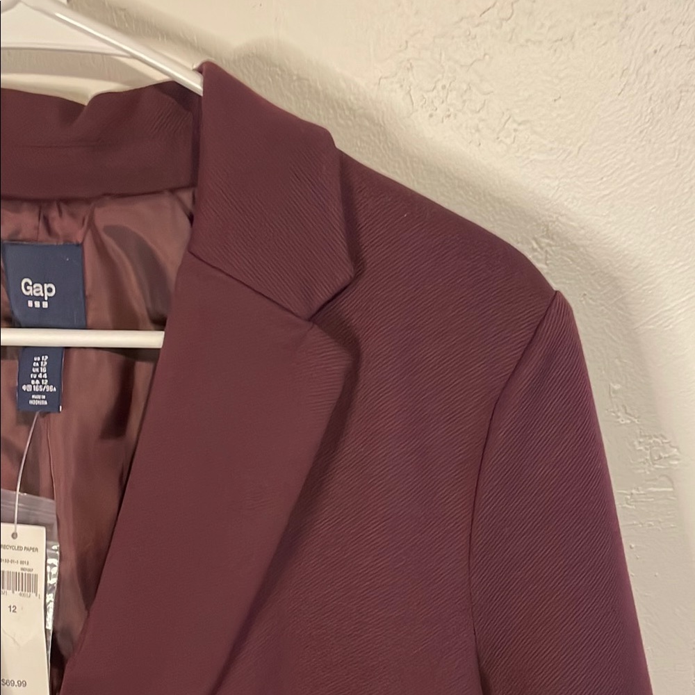 GAP Eggplant Blazer Structured Suit Jacket - Picture 4 of 9